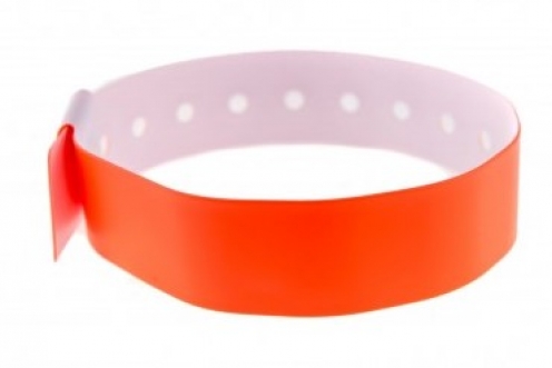 1474016 - Bracelet plastique vinyle Orange Type L - mat  - Vue 2