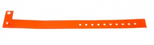 1474016 - Bracelet plastique vinyle Orange Type L - mat  - Vue 3