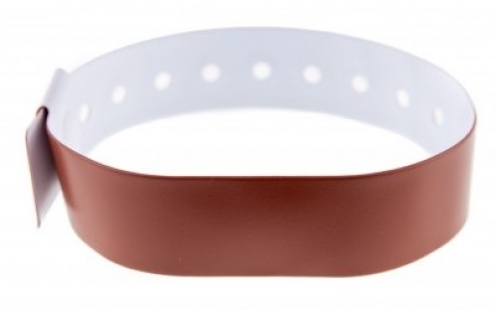 1474027 - Bracelet plastique vinyle Marron Type L - mat 