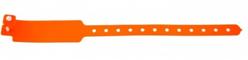 1474032 - Bracelet Vinyle Orange Vif extra-large - brillant - Vue 2