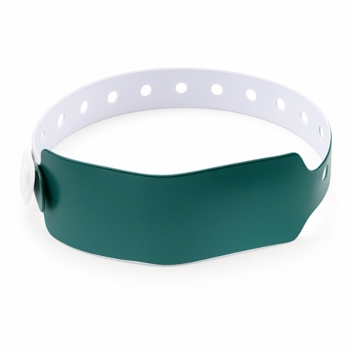 1474053- Bracelet plastique vinyle Vert extra-large - aspect métallisé 