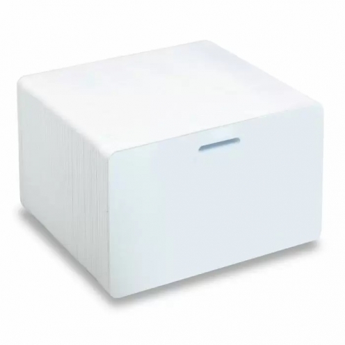 PVC1-LS - Carte PVC Blanche 0.76mm avec perforation oblongue horizontale