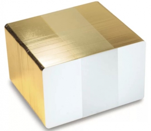 WF76-AI-GE - FOTODEK® Premium Ice avec bordure dorée holographique - Lot de 100