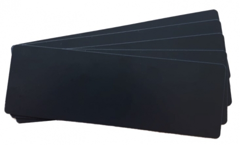 C8152 - Cartes PVC Noires Mat Evolis, Format 50x150 mm