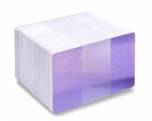PVC1-PUGL - Carte PVC Violet Pailleté 0.76mm avec piste magnétique Hico 