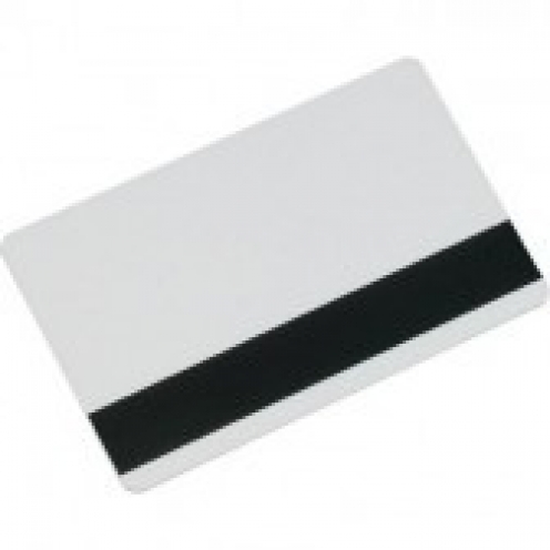 Cartes PVC blanches avec piste magnétique LoCo 300 Oe – Lot de 500