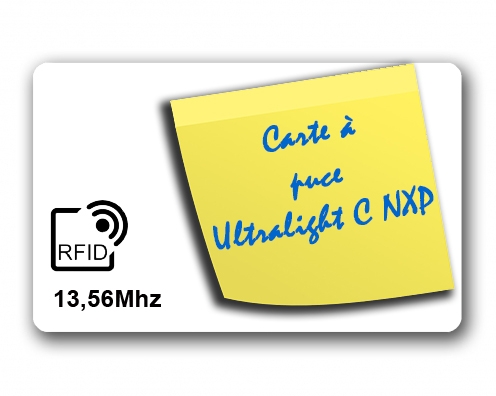 CPC8-MIUC-100 - Carte MIFARE Ultralight C de NXP Lot de 100