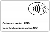 MF1ICS50 - Carte PVC 0.80mm RFID Mifare NXP 1ko 13,56Mhz
