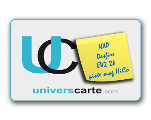 Carte PVC 0.80mm RFID MIFARE Desfire EV2 2K 13,56Mhz Mag HiCo