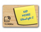 Carte en bois de bambou RFID MIFARE Ultralight C 