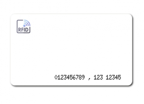 Carte RFID 125 kHz TK4100 compatible EM4100 - UID en formats 8H, 10D et WG26