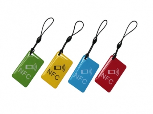 Porte-Clés RFID - Époxy 50x30 mm - Perforé avec Élastique - Lot de 300