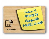 Carte en bois de bambou F08 rfid 1ko compatible MIFARE de NXP