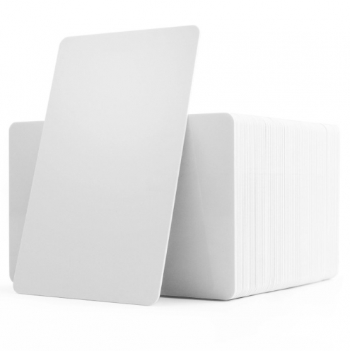 PVC1-BIO - Carte PVC  Blanche Biodégradable 0.76mm – Pack de 100