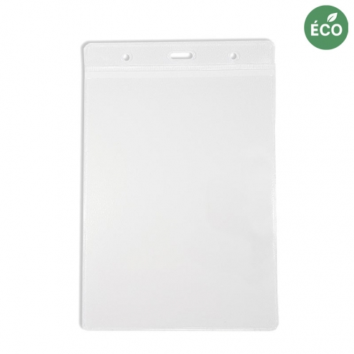 Porte-badge A6 transparent souple - PVC recyclé (lot de 100) - Vue 2
