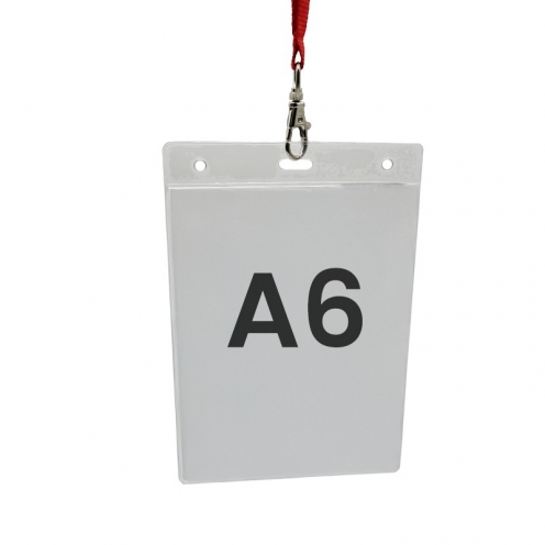 Porte-badge A6 transparent souple - PVC recyclé (lot de 100) - Vue 3