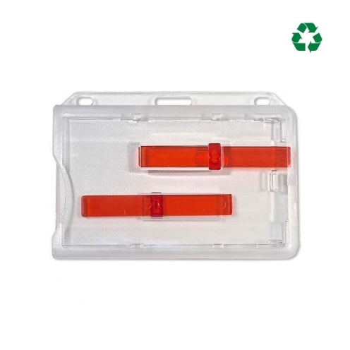 Porte-badge extraction facile pour 2 cartes (lot de 100) - horizontal