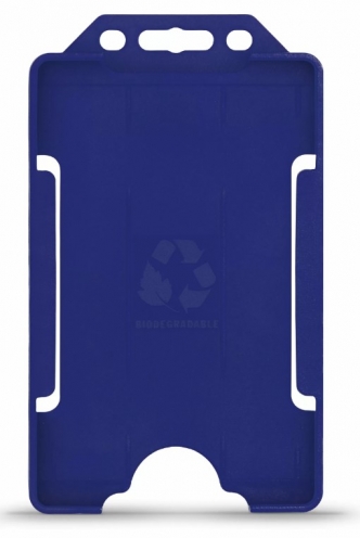 YA302-P-RB - Porte-Badge Bleu Pâle Biodégradable Bulldog 86x54 - 1 FACE - Portrait