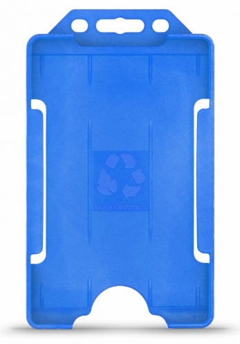 YA302-P-SB - Porte-Badge Bleu Ciel Biodégradable Bulldog 86x54 - 1 FACE - Portrait