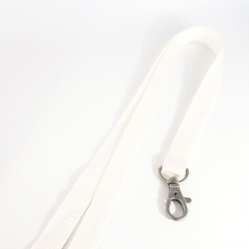 Cordon tour de cou bambou 15 mm avec attache métal sans nickel - Vue 3