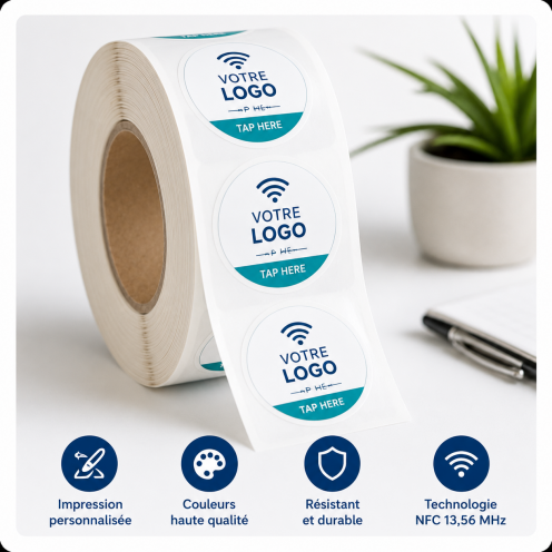Étiquette NFC personnalisée avec impression
