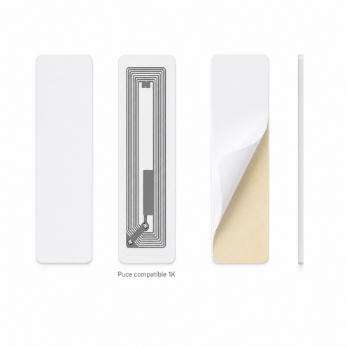 Étiquette RFID compatible MIFARE Classic 1K rectangle 52 x 15 mm - Vue 3