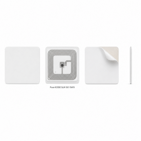 Étiquette RFID ICODE SLIX ISO 15693 carrée 45 x 45 mm - Vue 3