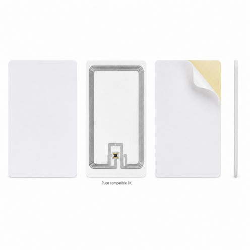 Étiquette RFID ICODE SLIX ISO 15693 rectangle 76 x 45 mm - Vue 3