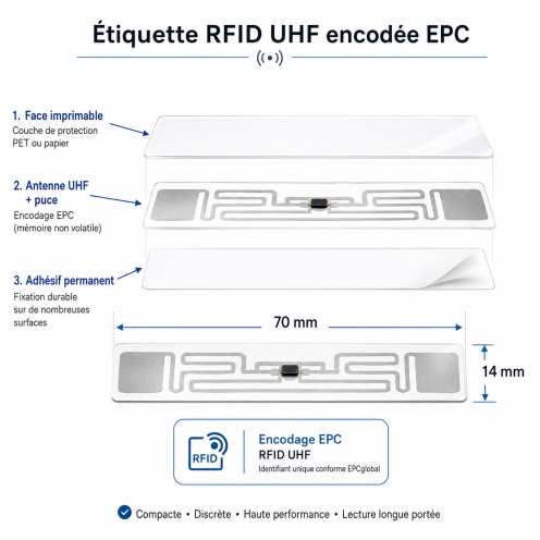 Encodage EPC pour étiquettes RFID UHF - Vue 2