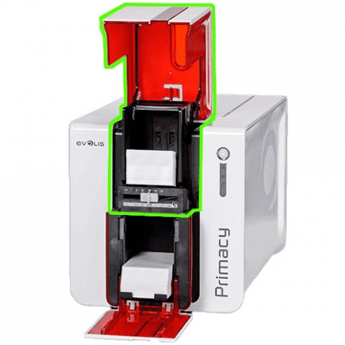 Bac d'alimentation Rouge pour Imprimantes Primacy - Evolis S10123 - Vue 2