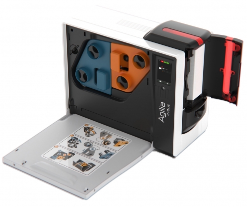 AG1-0001 - Evolis Agilia Simplex Expert - Imprimante Retransfert Simple Face - Vue 2